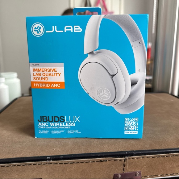 JLab JBuds Lux ANC Wireless Over-Ear Headphones - White - Picture 2 of 5